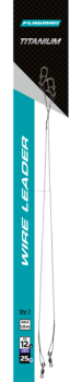Поводок F-FISHING Titanium Wire 12кг, 25см, 0,35мм, 2шт.