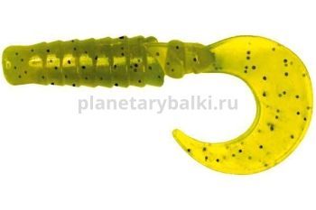 Твистер LureMax EBISU 2'' 4см, Lime pepper 002, 10шт.
