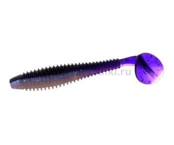 Виброхвост FLAGMAN Mystic Fish Fat 3,8" 9,5см, #0531 Violet Pearl Whit, 4шт.
