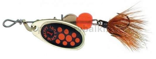 Блесна вращающаяся MEPPS Black Fury Mouche Orange №1, 3,5гр., цвет OR