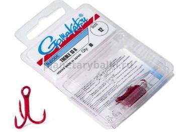 Крючки-тройники Gamakatsu 13R TREBLE HOOKS RED №12, 10шт.