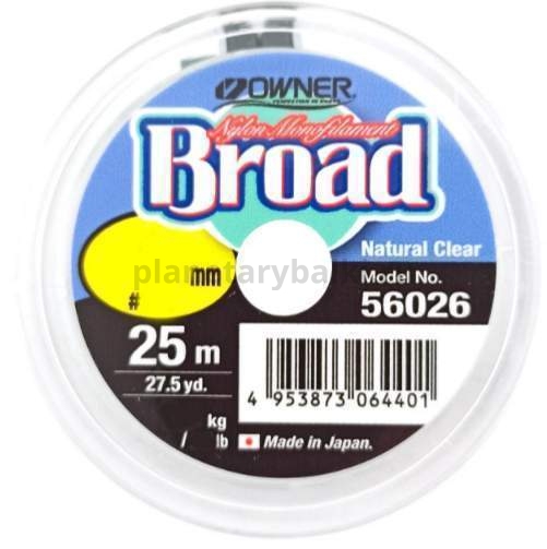 Леска OWNER Broad Natural Clear 25м, 0,26мм, 6,2кг