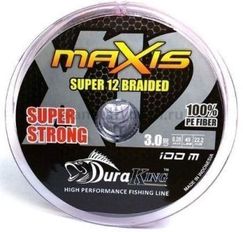 Плетеный шнур DuraKing MAXIS 12X 150м, 0,33мм, 62lbs, 28,1кг, #4 мультиколор