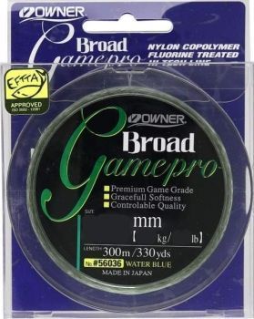 Леска OWNER Broad Game Pro blue 300м, 0,42мм, 11,8кг