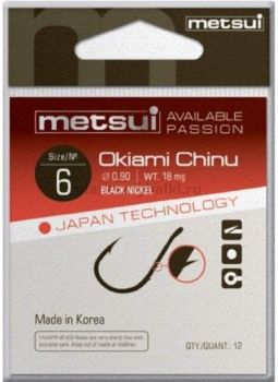 Крючки METSUI OKIAMI CHINU цвет bln, №10, 12шт.