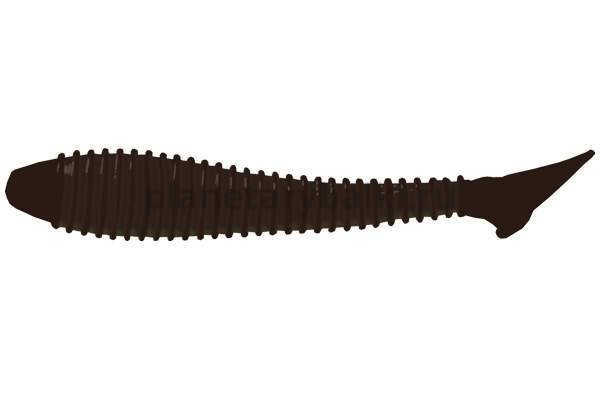 Виброхвост LureMax SEEKER 3,5'' 8см, Black 006, 10шт.