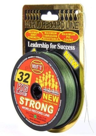 Шнур плетёный WFT KG STRONG Green 150м, 0,22мм, 32кг