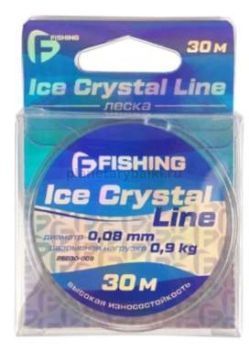 Леска монофильная F-FISHING Ice Crystal Line 30м, 0,14мм, 2,4кг