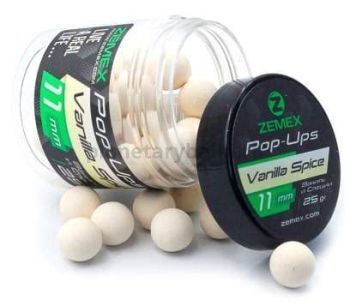 Бойлы плавающие ZEMEX Pop-Ups Vanilla Spice 11мм, 25гр.