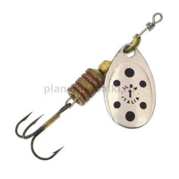 Блесна вращающаяся ILBA TONDO d/s №5, 13гр., цвет silver-black