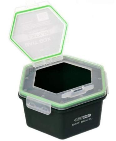 Контейнер для прикормки CARP PRO с крышкой без отверстий 2л