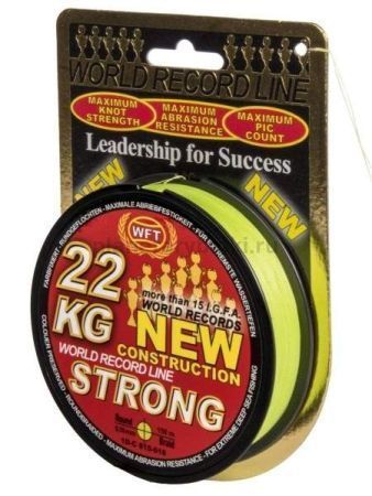 Шнур плетёный WFT KG STRONG Chartreuse 150м, 0,18мм, 22кг