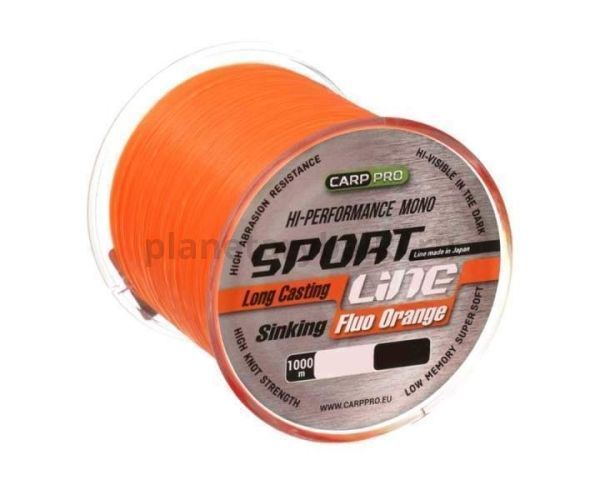 Леска CARP PRO Sport Line Fluo Orange 1000м, 0,335мм, 7,4кг