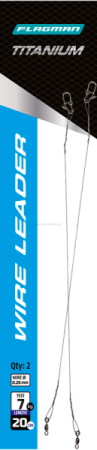 Поводок F-FISHING Titanium Wire 7кг, 20см, 0,25мм, 2шт.