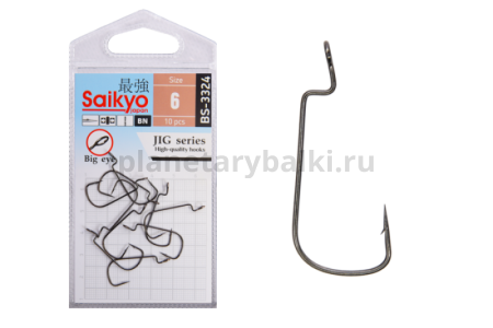 Крючки Saikyo BS-3324 BN № 6, 10шт.