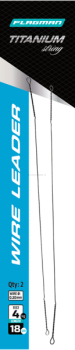 Поводок скрутка F-FISHING Wire Leader Titan 4кг, 18см, 0,20мм, 2шт.