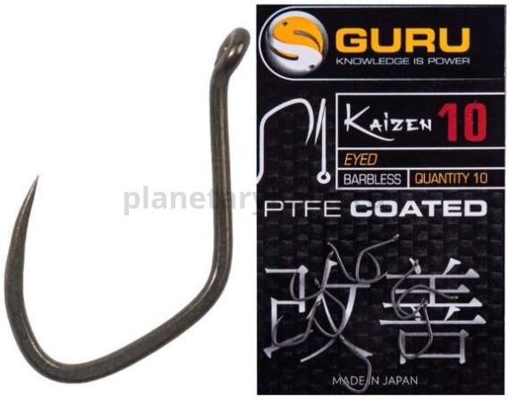 Крючки GURU Kaizen Eyed без бородки №14, 10шт.