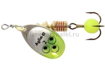 Блесна вращающаяся Mepps AGLIA-E №2, 4,5гр., цвет SHO SHC S/Chartreuse
