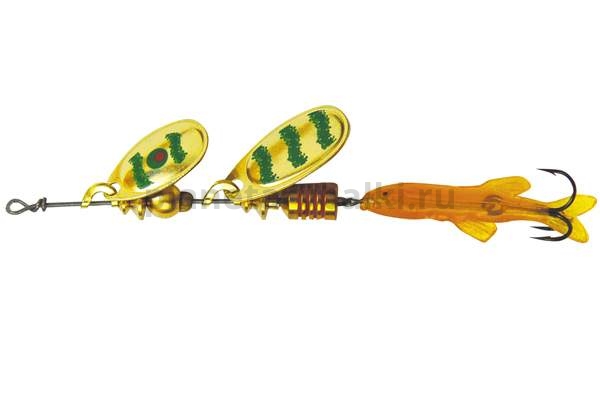 Блесна вращающаяся Mepps TANDEM PERCH, 6гр., цвет Gold/Green (блистер)