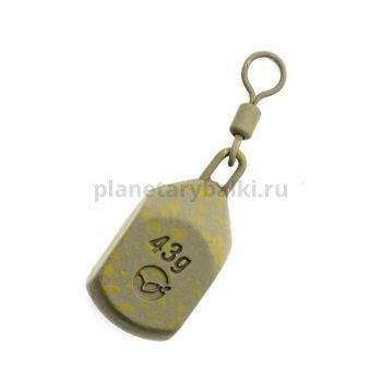 Грузило KORDA Square Pear Swivel 1,5oz, 43гр.