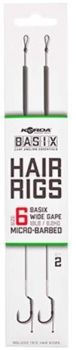 Поводок готовый KORDA Basix Hair Rigs Wide Gape №4 безбородый 25lb