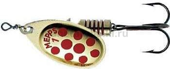 Блесна вращающаяся Mepps AGLIA PTS №3, 6,5гр., цвет Gold/Red dots