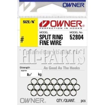 Кольцо заводное OWNER Split Ring Fine Wire №0, 24шт.