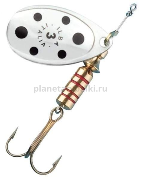 Блесна вращающаяся ILBA TONDO d/s №1, 3гр., цвет silver-black