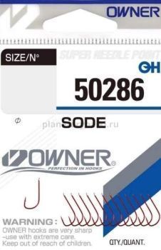 Крючки OWNER Sode red №12, 13шт.