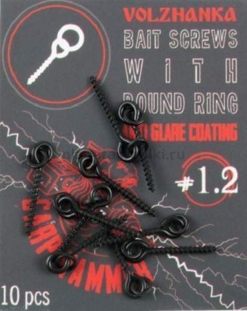 Саморез с кольцом Volzhanka Carp Hammer Bait Screw 12мм, 10шт.