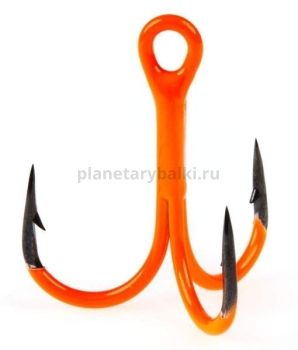 Крючки-тройники Lucky John Orange UV LJH201 №K01, 5шт.