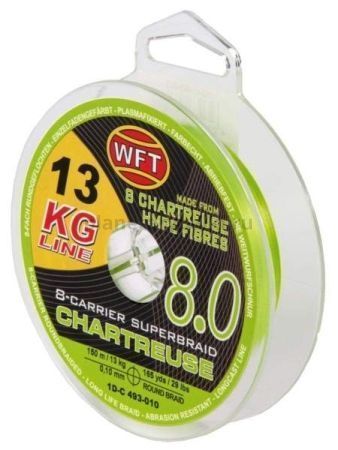 Шнур плетёный WFT KG x8 Chartreuse 150м, 0,1мм, 13кг