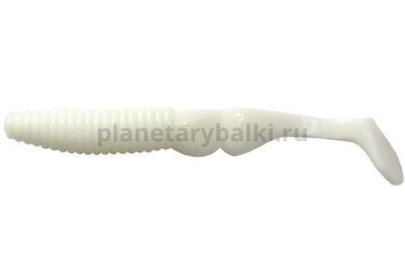 Виброхвост LureMax BUTCHER 3'' 7,5см, White UV 009, 7шт.