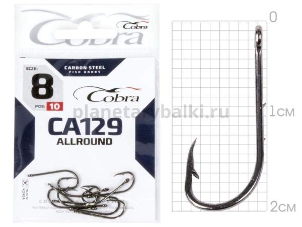 Крючки Cobra Allround BAITHOLDER CA129 №8, 10шт.