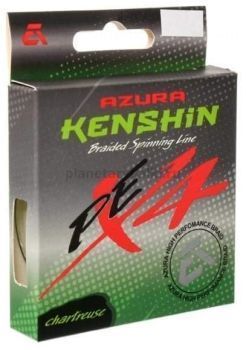 Шнур плетеный AZURA Kenshin PE X4 Chartreuse 150м, 0,148мм, 12lb, 5,4кг