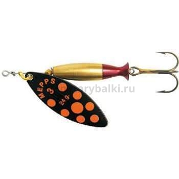 Блесна вращающаяся Mepps AGLIA LONG HEAVY №1, 8гр., цвет Black/Orange