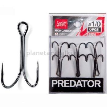 Крючки-двойники Lucky John PREDATOR №002/0, 4шт.