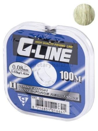 Леска монофильная Gamakatsu G-Line COMPETITION 100м, 0,08мм, 0,63кг