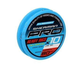 Поводок готовый FLAGMAN Sherman Pro Allround Ready Rigs №12, 0,128мм, 80см, 10шт.