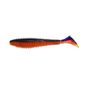 Виброхвост FLAGMAN Mystic Fish Fat 3,8" 9,5см, #0502 Violet Orange, 4шт.