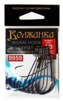 Крючки Volzhanka Worm Offset Hook №12, 10шт.