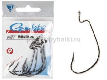 Крючки офсетные Gamakatsu Worm 314 HOOKS №5/0, 6шт.