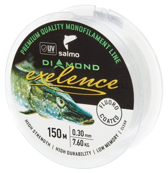 Леска монофильная Salmo Diamond EXELENCE FLUORO COATED Clear 150м, 0,30мм, 7,6кг для рыбалки, Леска монофильная Salmo Diamond EXELENCE FLUORO COATED Clear 150м, 0,30мм, 7,6кг отзывы, Леска монофильная Salmo Diamond EXELENCE FLUORO COATED Clear 150м, 0,30мм, 7,6кг купить, Леска монофильная Salmo Diamond EXELENCE FLUORO COATED Clear 150м, 0,30мм, 7,6кг купить в интернет магазине, Леска монофильная Salmo Diamond EXELENCE FLUORO COATED Clear 150м, 0,30мм, 7,6кг выбрать, Леска монофильная Salmo Diamond EXELENCE FLUORO COATED Clear 150м, 0,30мм, 7,6кг обзор, Леска монофильная Salmo Diamond EXELENCE FLUORO COATED Clear 150м, 0,30мм, 7,6кг купить в розничном магазине