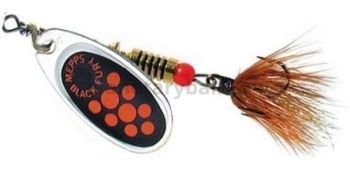 Блесна вращающаяся MEPPS Black Fury Mouche Orange №4, 8гр., цвет AG