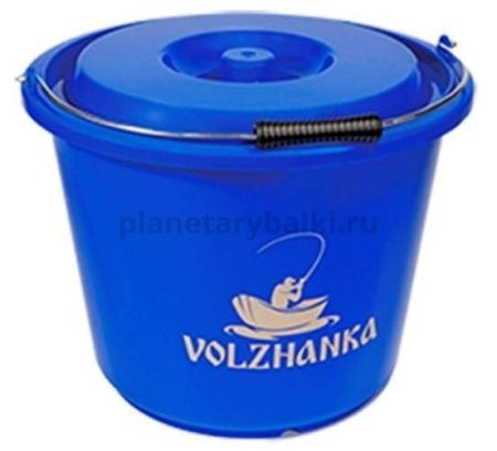 Ведро с крышкой Волжанка пластиковое 12л