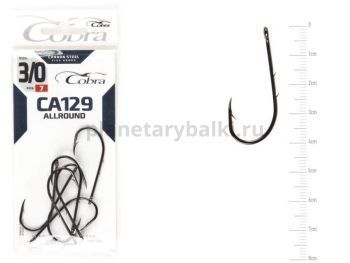 Крючки Cobra Allround BAITHOLDER CA129 №3/0, 7шт.