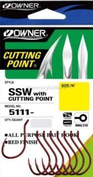 Крючки OWNER 5111 Cut SSW red №3/0, 7шт.
