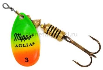 Блесна вращающаяся MEPPS Aglia Fluo №3, 6,5гр., tiger