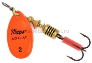 Блесна вращающаяся MEPPS Aglia Fluo №2, 4,5гр., orange