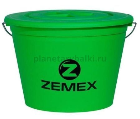 Ведро с крышкой ZEMEX цвет зелёный 17л